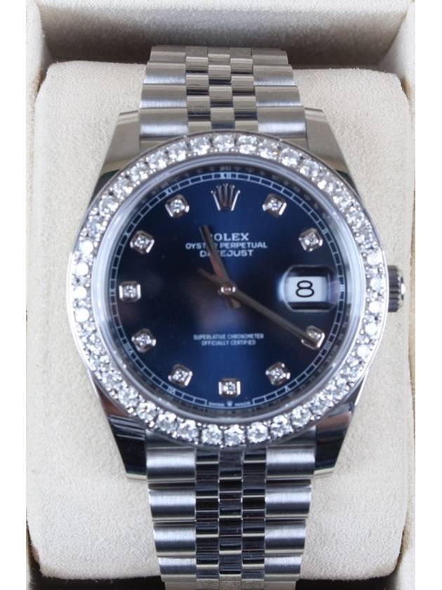 Rolex Datejust Steel Blue Plate 10P Diamond Bezel 20 Years - ROLEX - BALAAN 3