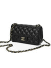 Classic Lambskin Gold Metal Flap Mini Shoulder Bag Black - CHANEL - BALAAN 8