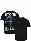 Marble Back Logo Short Sleeve T-Shirt Black - STONE ISLAND - BALAAN 2