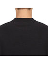 Wappen Patch Crew Neck Knit Top Black - STONE ISLAND - BALAAN 8