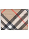 Check Card Case Wallet Beige - BURBERRY - BALAAN 4