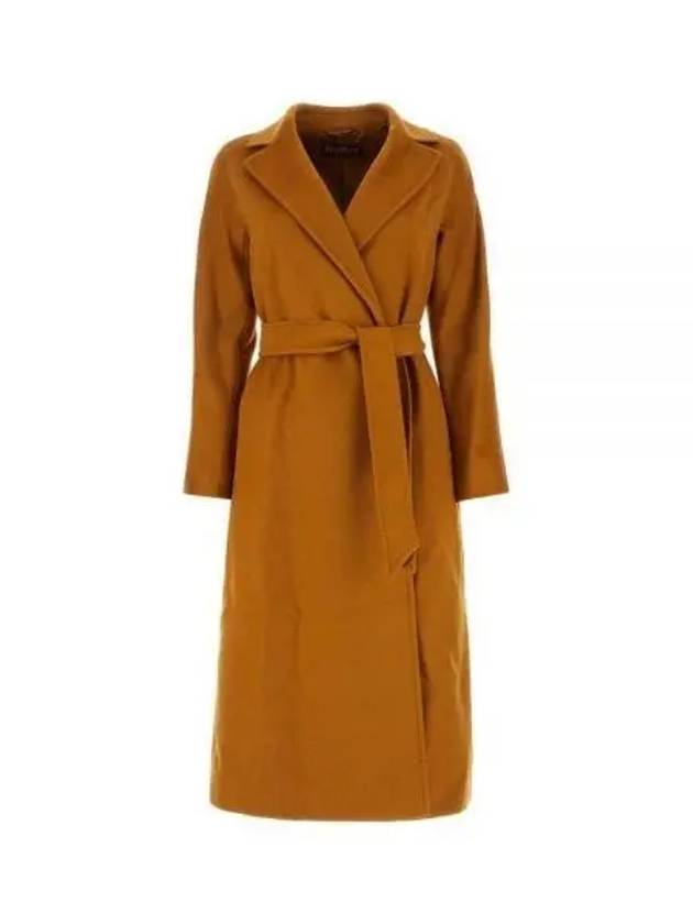 Prater Belted Virgin Wool Single Coat Orange - MAX MARA - BALAAN 2