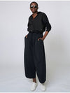 Tech Wide Pants Black - ATHPLATFORM - BALAAN 5