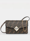 FF Diamond Flap Shoulder Back Brown - FENDI - BALAAN 2