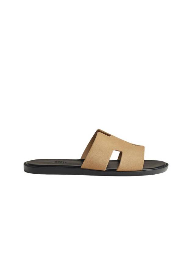 Izmir Suede Goatskin Sandals Beige - HERMES - BALAAN 1