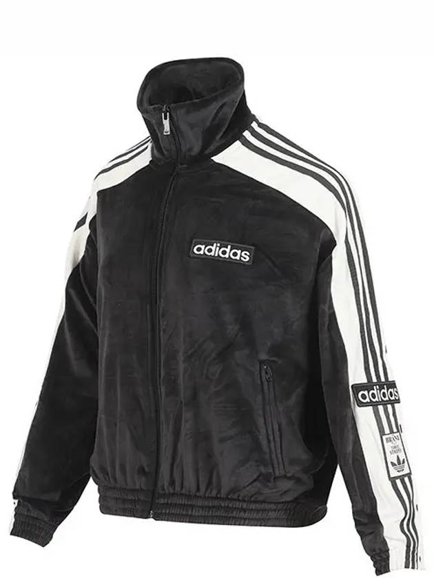 Adibreak Velour Track Jacket Black - ADIDAS - BALAAN 3