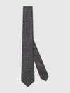 Horsebit Silk Jacquard Tie Black - GUCCI - BALAAN 2