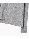 Lace detail top cardigan set Melange gray - THE GREEN LAB - BALAAN 4