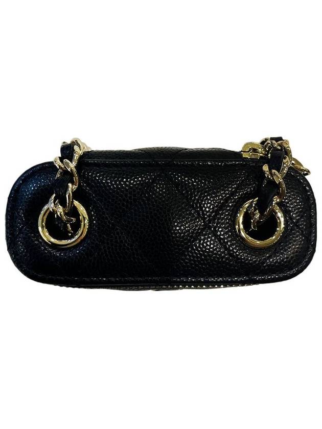 Classic Gold Hardware Small Grained Calfskin Cross Bag Black - CHANEL - BALAAN 5