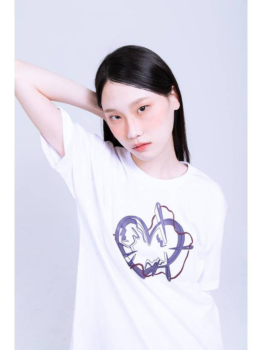 Sewing My Heart T shirt White - NAAIEEN - BALAAN 1