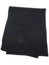 CC logo cashmere black muffler AAA558 - CHANEL - BALAAN 6