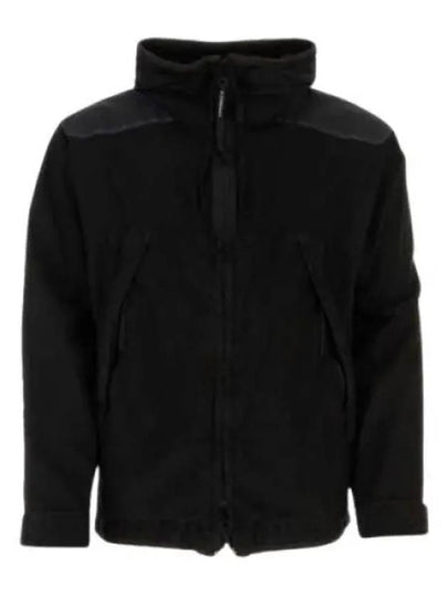 50 Fili Gum Mixed Goggle Hooded Jacket Black - CP COMPANY - BALAAN 2