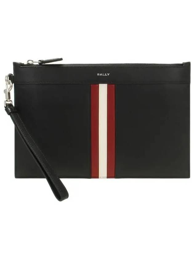 Hartland Leather Clutch Bag Black - BALLY - BALAAN 2