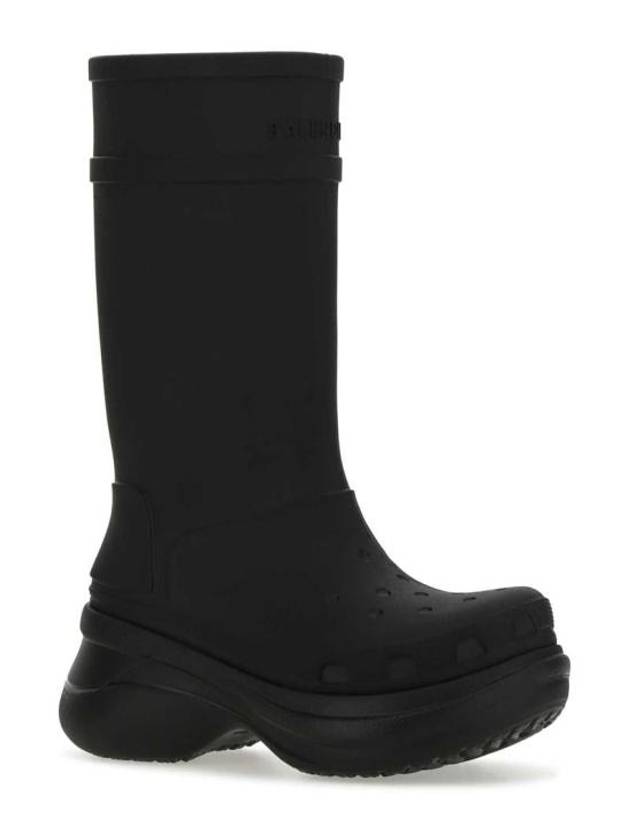 Women's Crocs Rubber Long Boots Black - BALENCIAGA - BALAAN 3