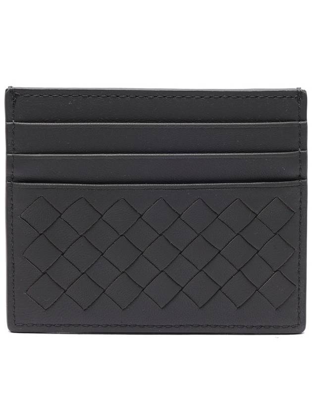 Intrecciato Weaving Card Wallet Grey - BOTTEGA VENETA - BALAAN 5