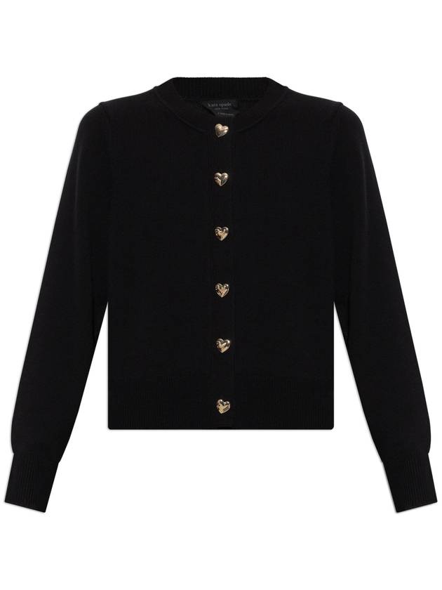 Kate Spade Wool Cardigan, Women's, Black - KATE SPADE - BALAAN 1