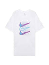 Men's Sportswear Swoosh 12MO Short Sleeve T-Shirt White - NIKE - BALAAN 1