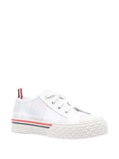 Women's Madras Canvas Collegiate Low Top Sneakers Light Pink - THOM BROWNE - BALAAN 2