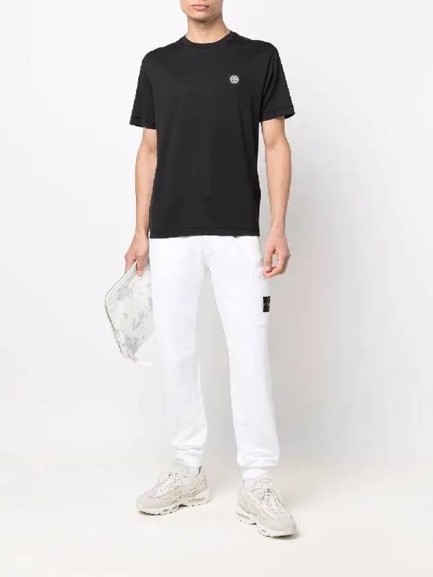 Logo Patch Short Sleeve T-Shirt Black - STONE ISLAND - BALAAN 6