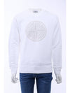 Men's Industrial One Print Sweatshirt White - STONE ISLAND - BALAAN 3