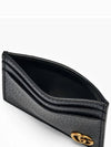 GG Marmont Leather Card Wallet Black - GUCCI - BALAAN 4