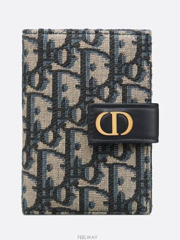 30 Montaigne Dandelion Card Wallet Blue - DIOR - BALAAN 2