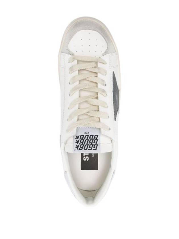 Stardan Leather Low Top Sneakers White Grey - GOLDEN GOOSE - BALAAN 5