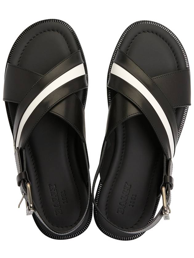 Jamilo strap leather sandals black - BALLY - BALAAN 3