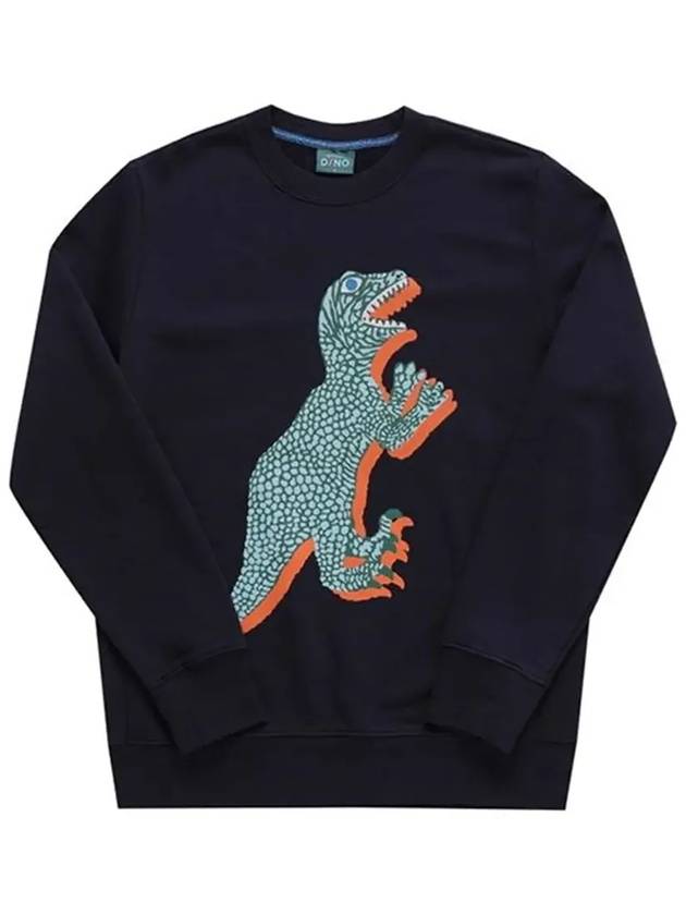 Dinosaur Print Crew Neck Sweatshirt Navy - PAUL SMITH - BALAAN 5