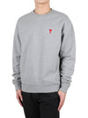 Small Heart Logo Sweatshirt Grey - AMI - BALAAN 3