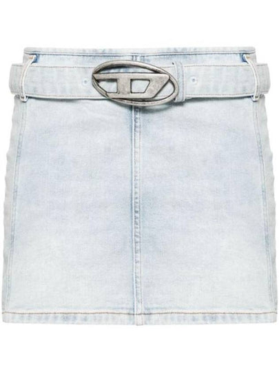 Denim Short H Line Skirt Blue - DIESEL - BALAAN 2