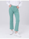 Waist Banding Cotton Span 8-quarter Semi Boot Cut Mint Green Pants DO3242PT66 2 - DOYOUKNOWMC GOLF WEAR - BALAAN 4