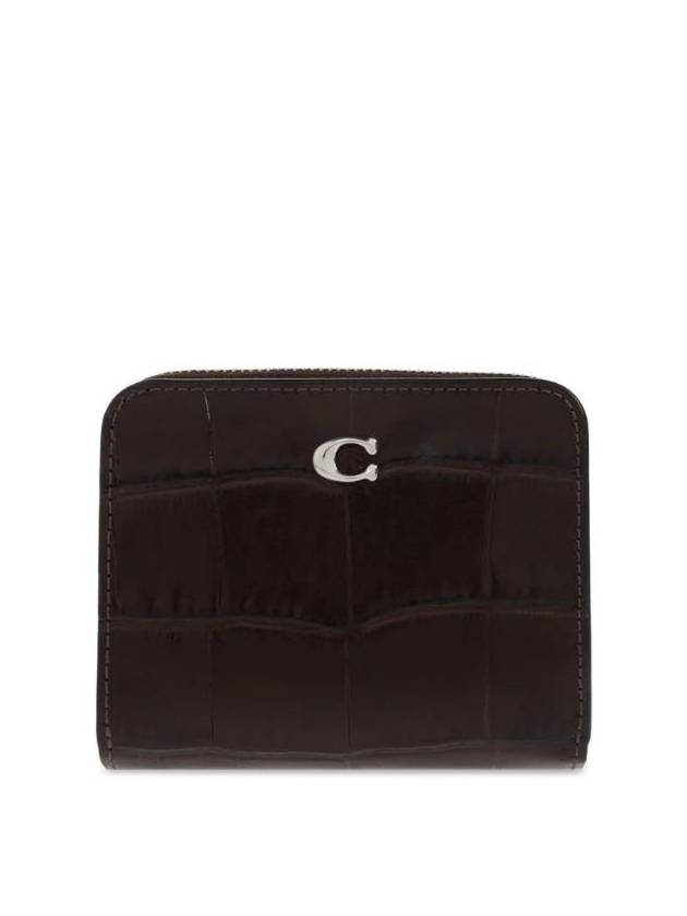 Essential Leather Half Wallet Dark Brown - COACH - BALAAN 1