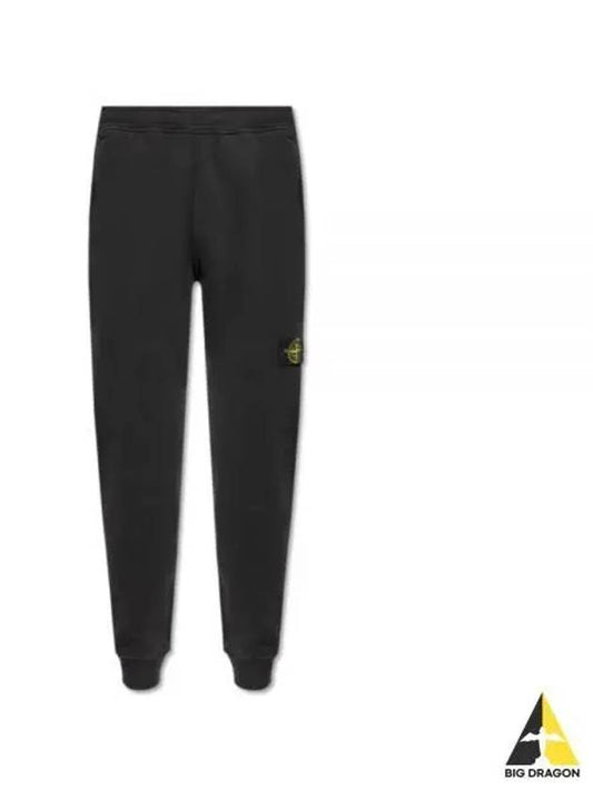 Signature Wappen Patch Cotton Exhaust Pants Black - STONE ISLAND - BALAAN 2