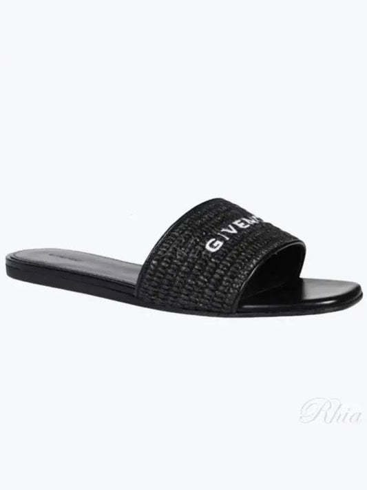 4G Raffia Slippers Black - GIVENCHY - BALAAN 2