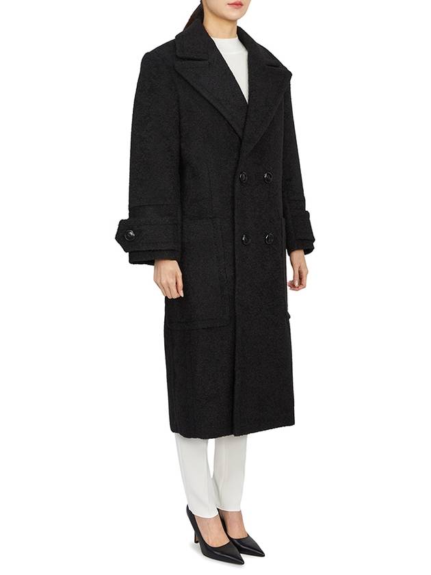 Breasted Double Coat Black - AMI - BALAAN 5