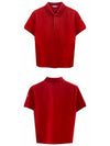 Logo Patch Polo Shirt Red - MONCLER - BALAAN 5