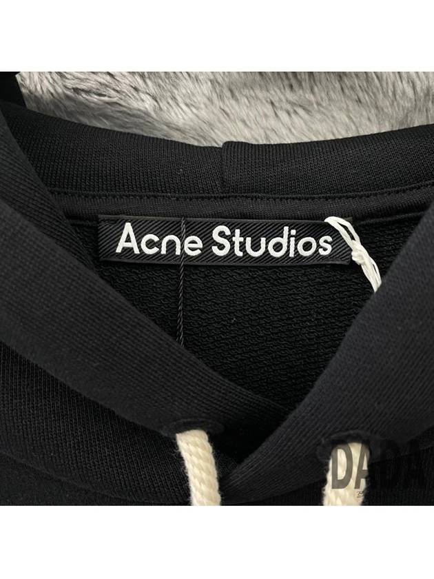 Face Patch Cotton Hoodie Black - ACNE STUDIOS - BALAAN 5