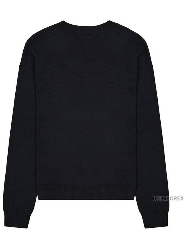 Boke Flower Logo Wool Knit Top Black - KENZO - BALAAN 3