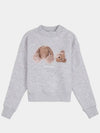 Kids Kill the Bear Crew Neck Sweatshirt Medium Gray PGBA002F21FLE001 0660 - PALM ANGELS - BALAAN 1