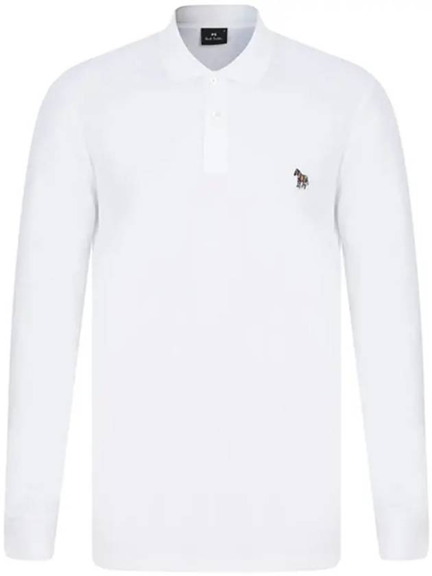 Zebra Logo Long Sleeve Polo Shirt White - PAUL SMITH - BALAAN 2