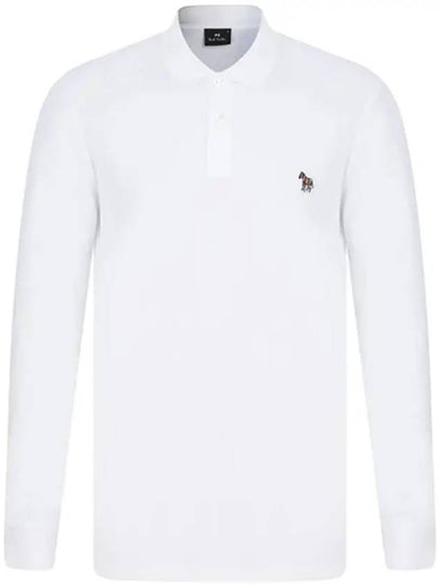 Zebra Logo Long Sleeve Polo Shirt White - PAUL SMITH - BALAAN 2