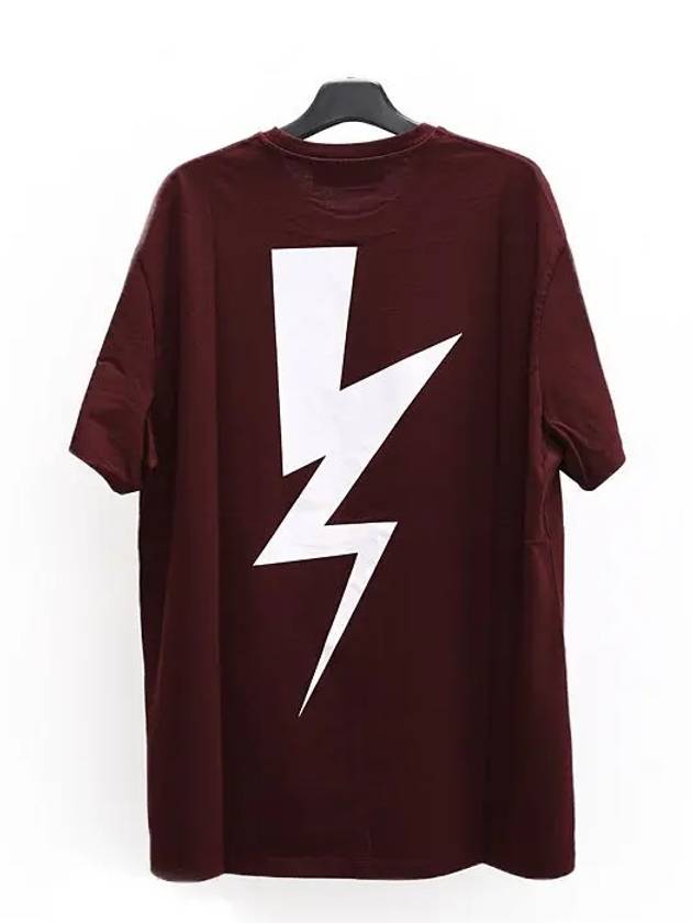 Bolt Big Thunder Short Sleeve T-Shirt Red - NEIL BARRETT - BALAAN 7