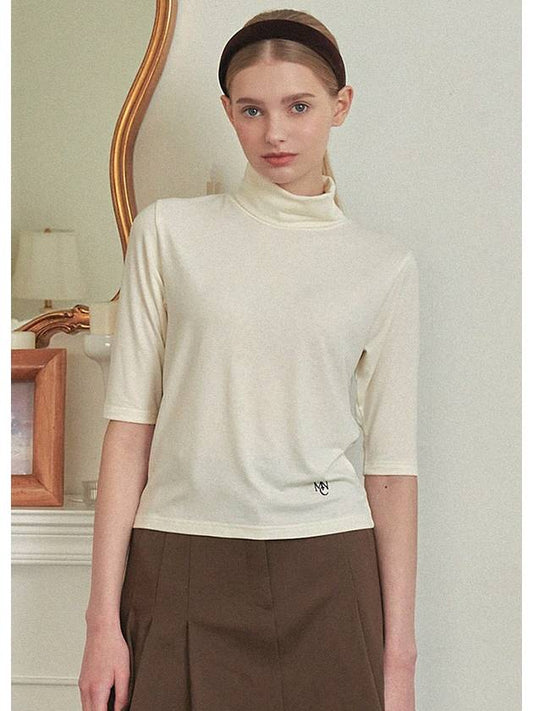 Women's Autumn Tint Turtleneck T-Middle Ivory - MICANE - BALAAN 1