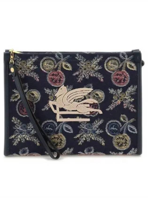 Medium Jacquard Clutch Bag Navy - ETRO - BALAAN 2