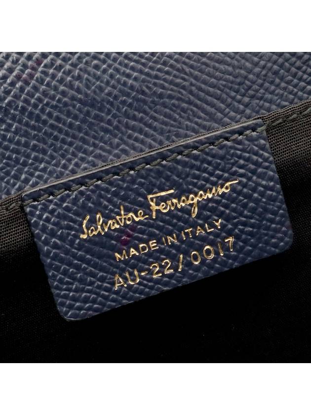 Ferragamo Navy Gancini Gold Chain Mini Crossbody Bag - SALVATORE FERRAGAMO - BALAAN 9