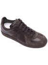 Men's Replica Leather Suede Low Top Sneakers Dark Brown - MAISON MARGIELA - BALAAN 4