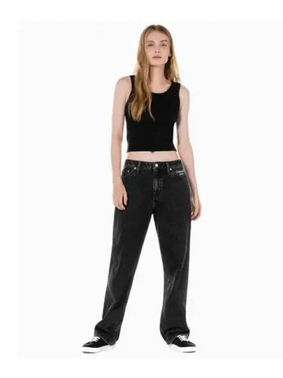 JEANS Women s Black 90s Straight Fit Denim J222703 1BY - CALVIN KLEIN - BALAAN 2