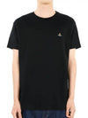 ORB Logo Cotton Short Sleeve T-Shirt Black - VIVIENNE WESTWOOD - BALAAN 3