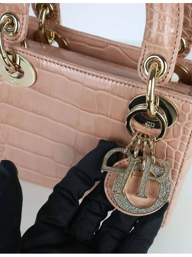 Lady Bag Mini Crocodile Pink M0505OAQY47EU - DIOR - BALAAN 6